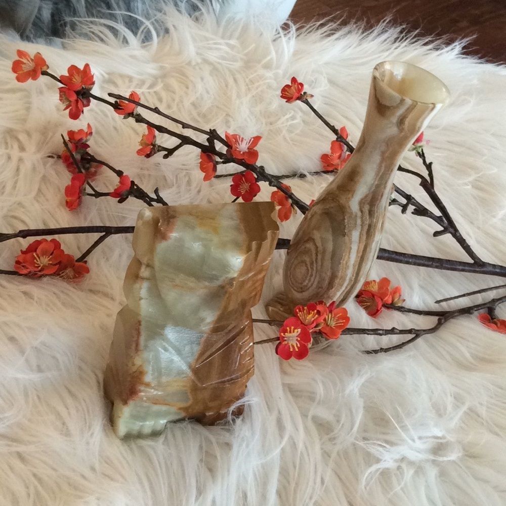 💞Set of 2 carved stone pices💞 - Picture 2 of 8
